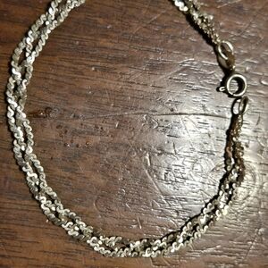 925 Sterling Silver Twisted Bracelet Women Size 7 Like New